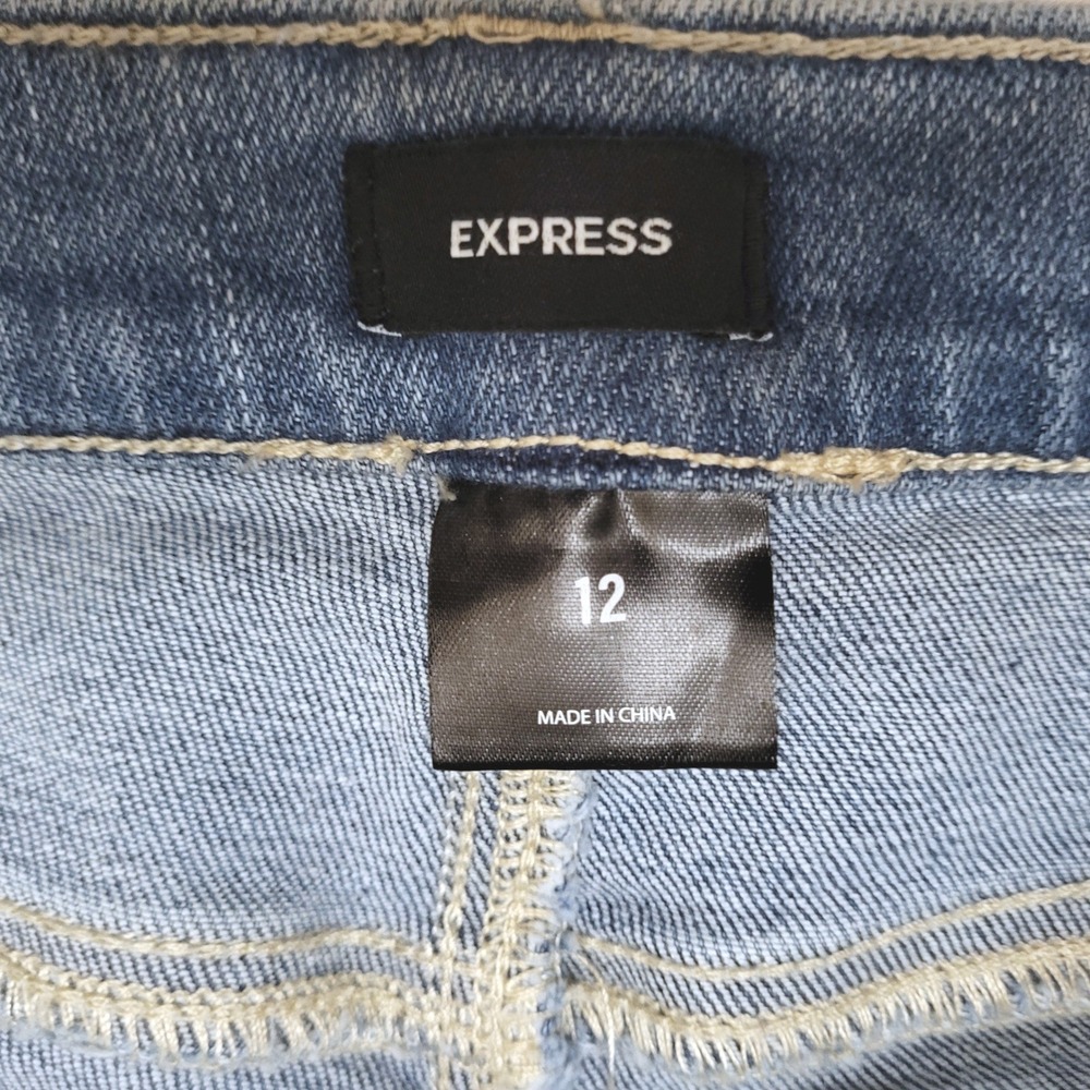 NWT Express Mid Rise Medium Wash Bootcut Stretch Classic Jeans 12 - Picture 8 of 11